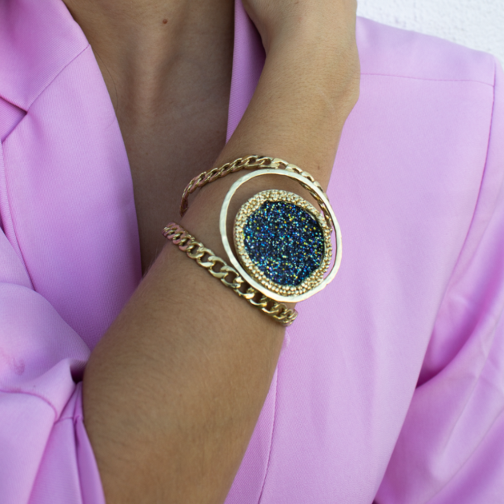 Buy Guess Gold Plated Crystal Set Heart Bracelet | Womens bracelets | Argos